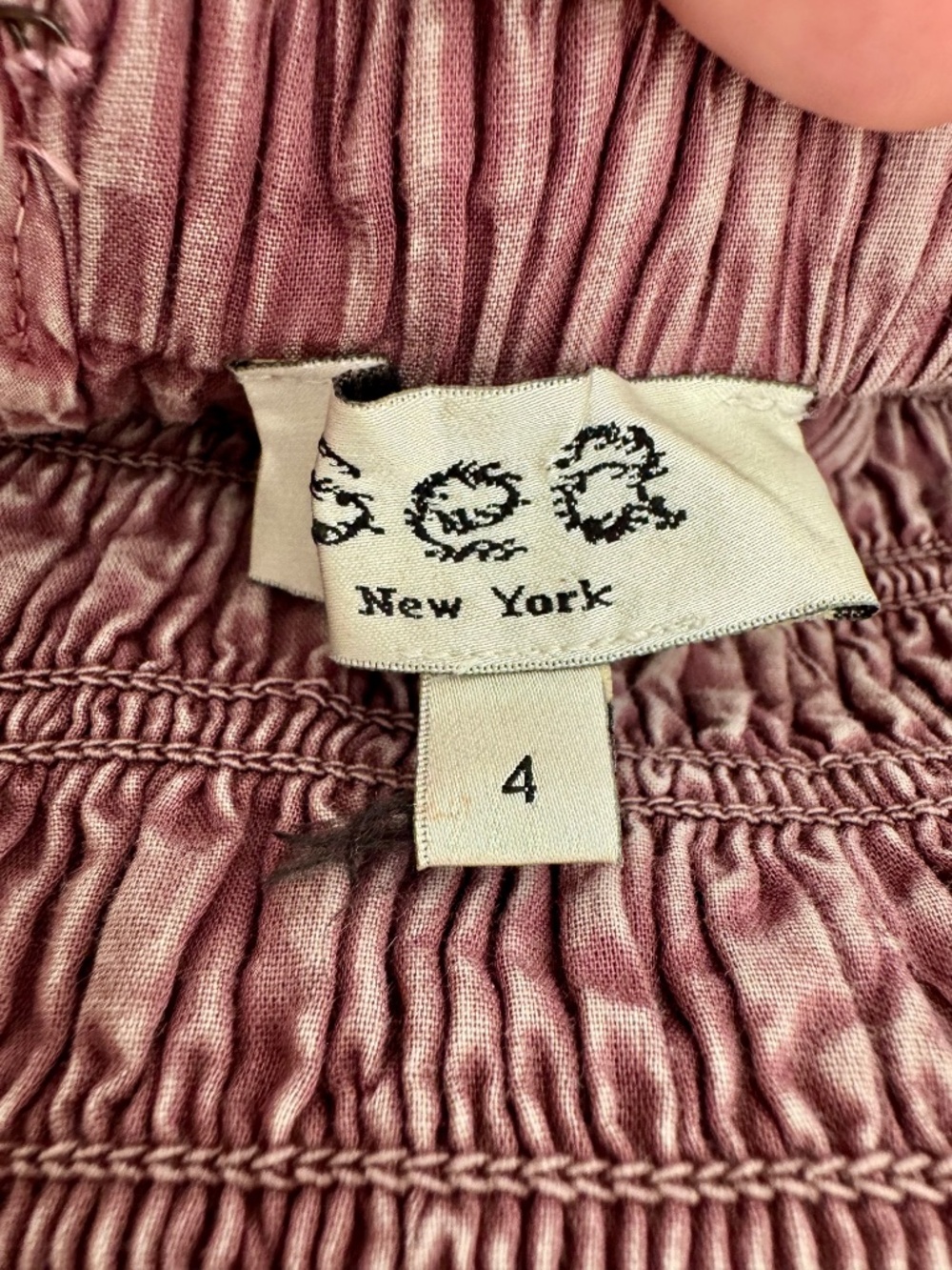 Sea New York Heidi Smocked Maxi Dress Rose Heart Open Back Women's Size 4 *6 - Picture 8 of 10